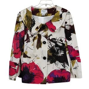 Charles Gray London Floral Blazer Large Bold Statement Jacket